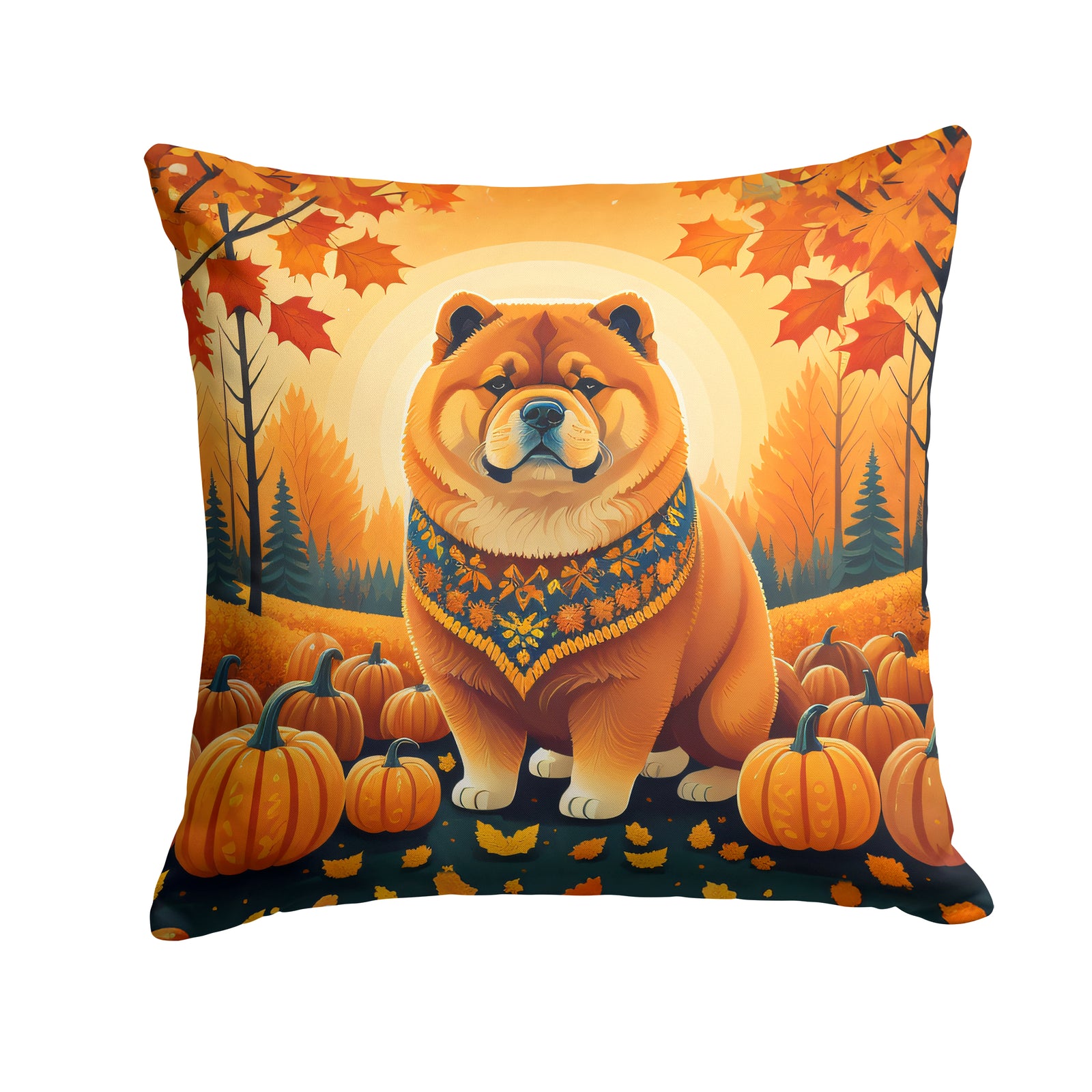 Buy this Chow Chow Fall Fabric Decorative Pillow