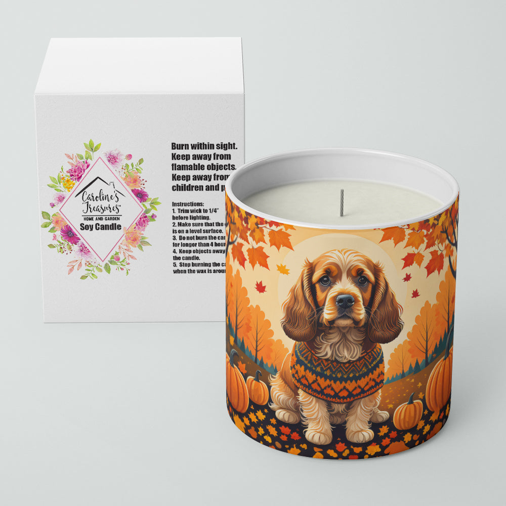 Buy this Cocker Spaniel Fall Decorative Soy Candle