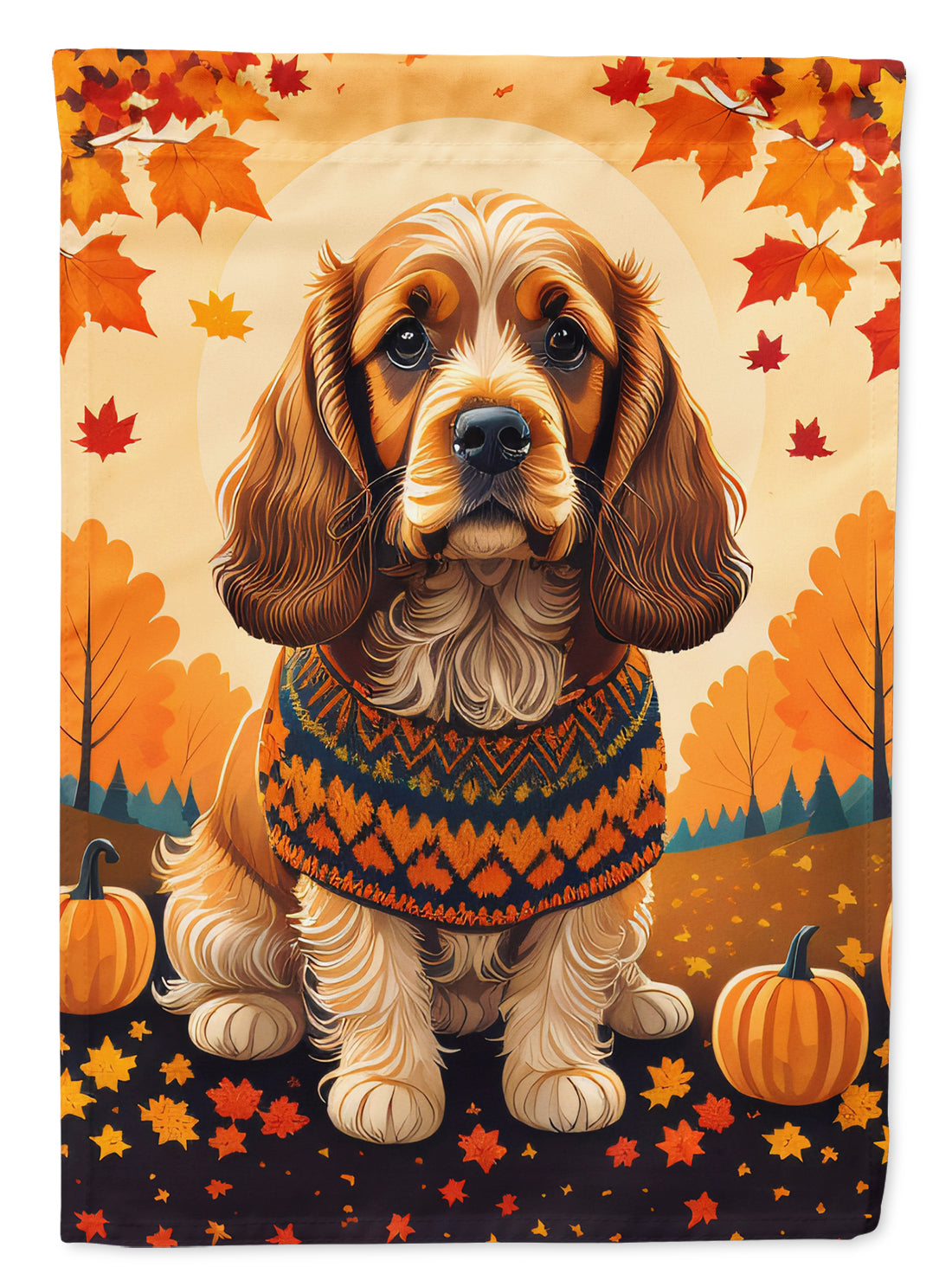 Buy this Cocker Spaniel Fall Garden Flag