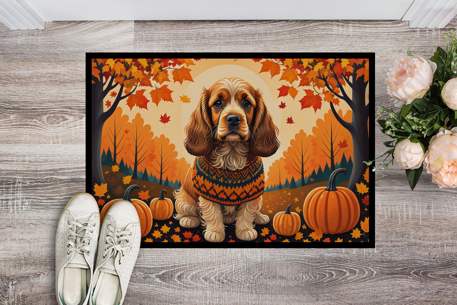 Cocker Spaniel Fall Indoor or Outdoor Mat 24x36  the-store.com.