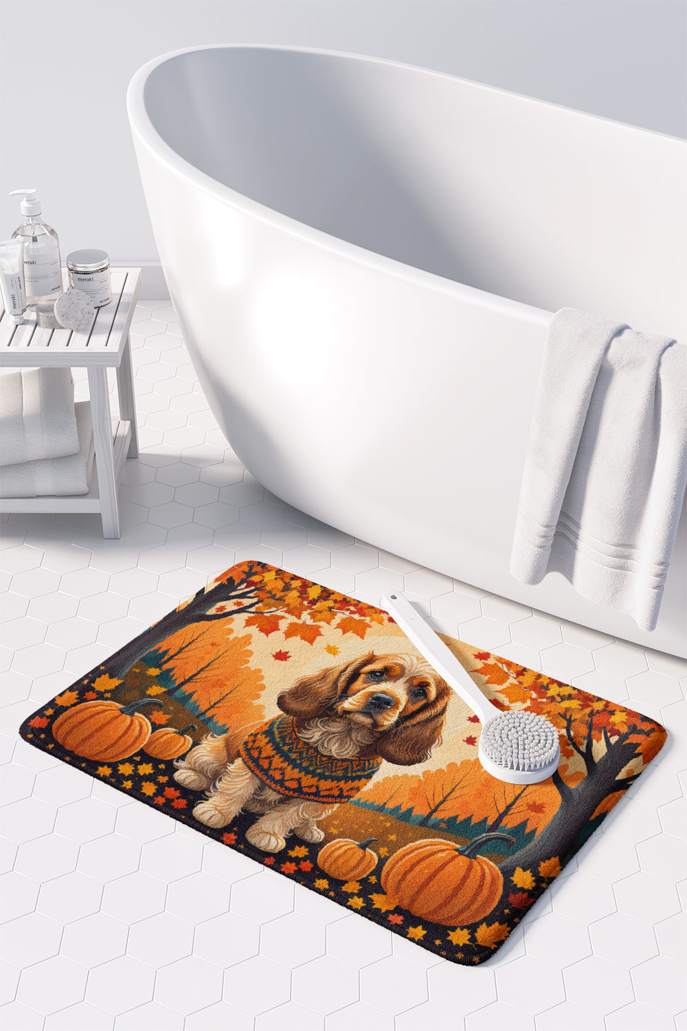 Cocker Spaniel Fall Memory Foam Kitchen Mat