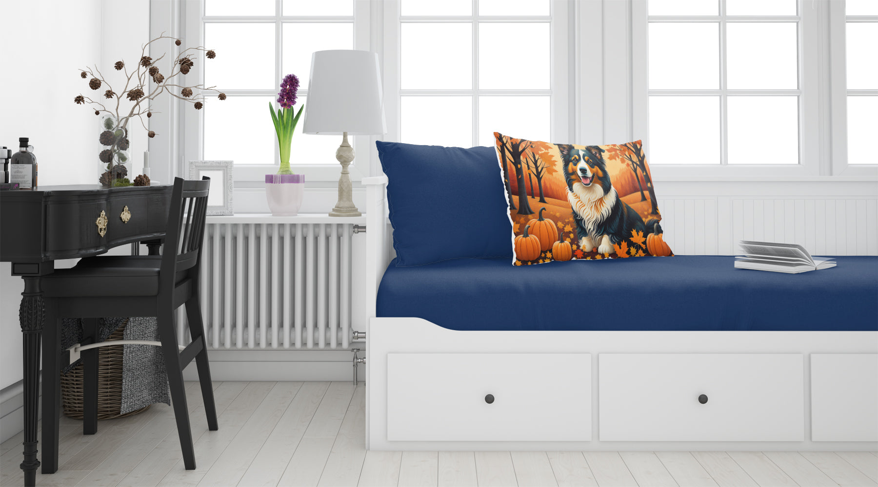 Collie Fall Fabric Standard Pillowcase  the-store.com.