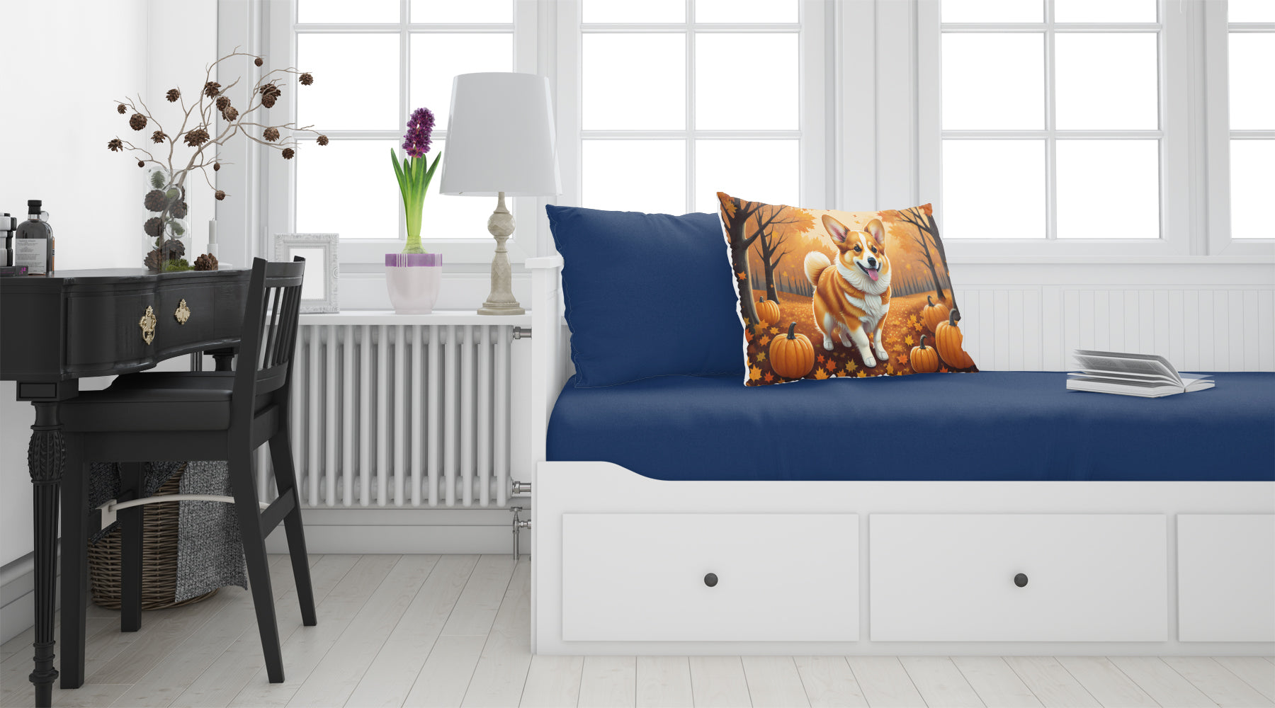 Corgi Fall Fabric Standard Pillowcase  the-store.com.