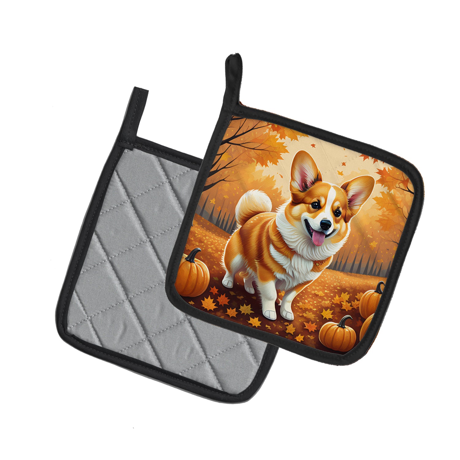 Buy this Corgi Fall Pair of Pot Holders