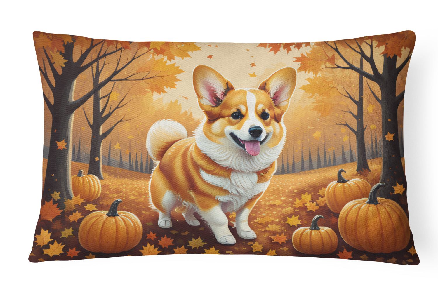 Buy this Corgi Fall Fabric Decorative Pillow