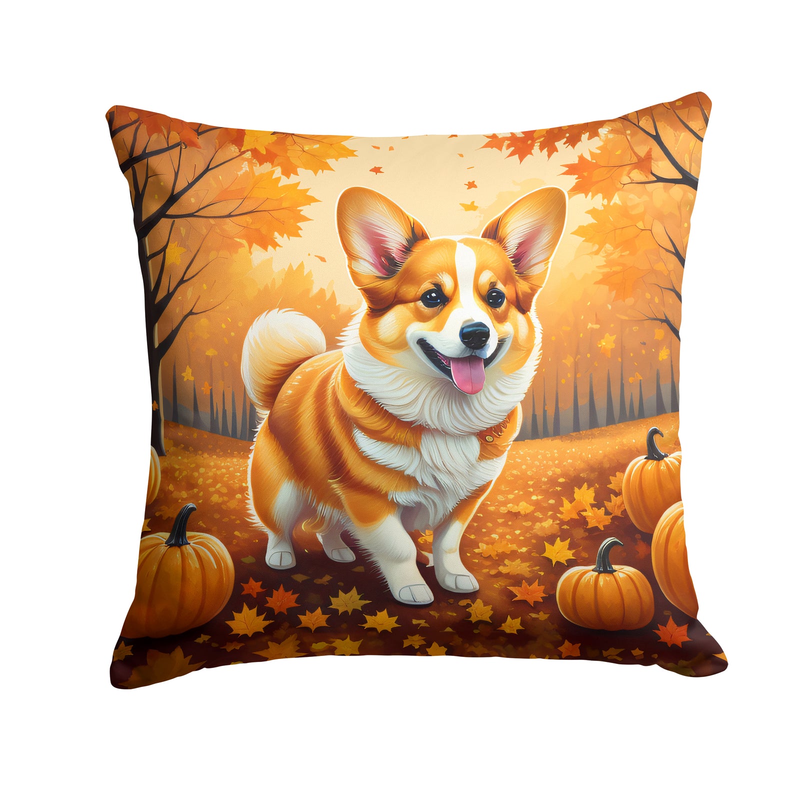 Buy this Corgi Fall Fabric Decorative Pillow