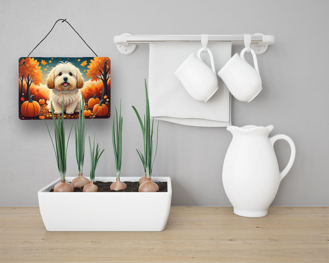 Coton De Tulear Fall Wall or Door Hanging Prints