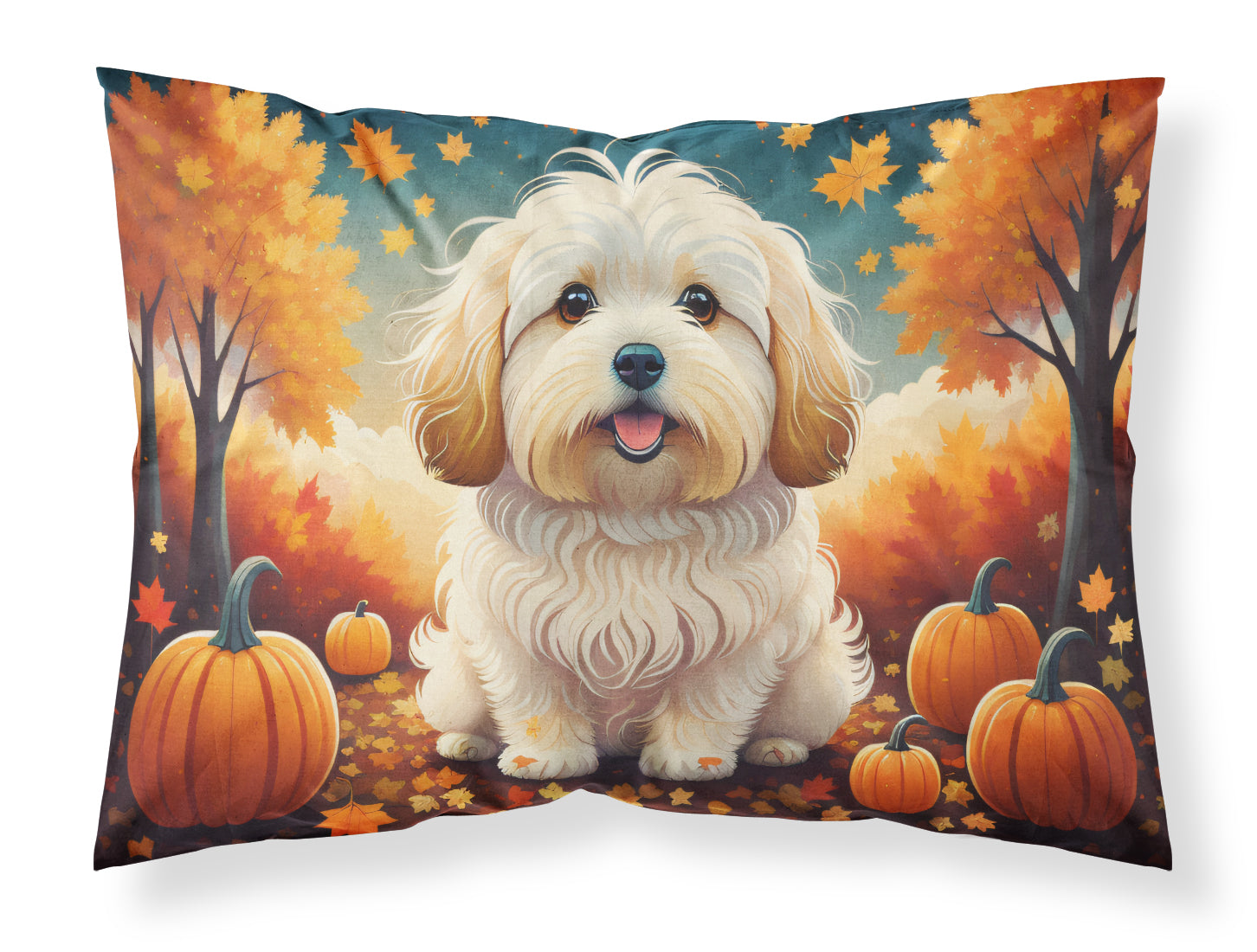 Buy this Coton De Tulear Fall Fabric Standard Pillowcase