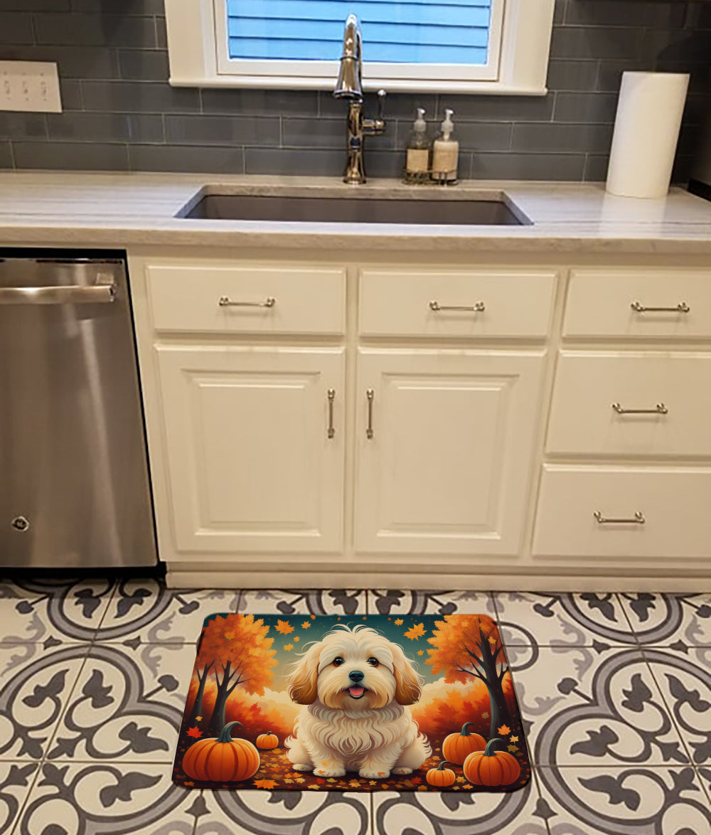 Coton De Tulear Fall Memory Foam Kitchen Mat  the-store.com.