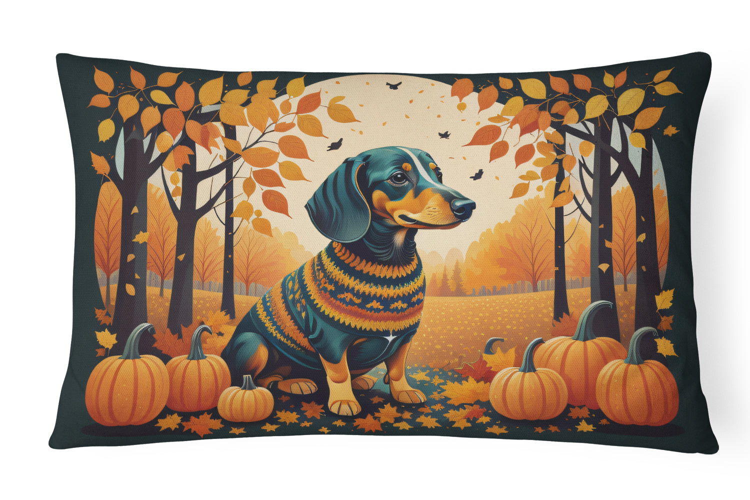 Buy this Dachshund Fall Fabric Decorative Pillow