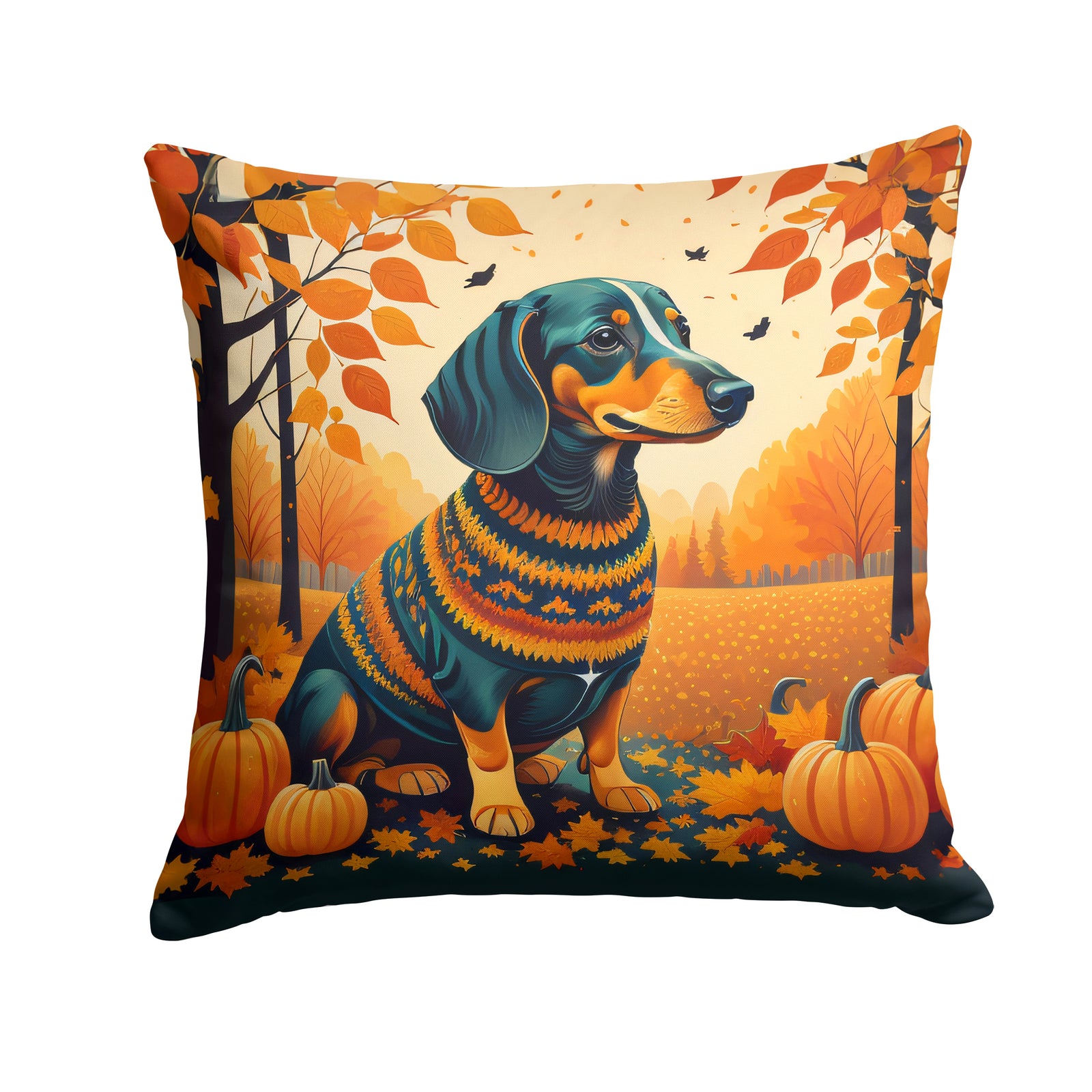 Buy this Dachshund Fall Fabric Decorative Pillow