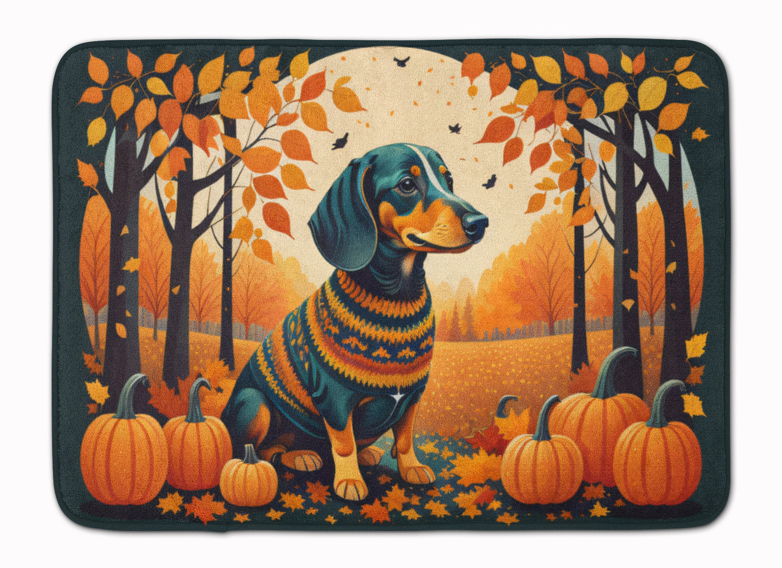 Buy this Dachshund Fall Memory Foam Kitchen Mat