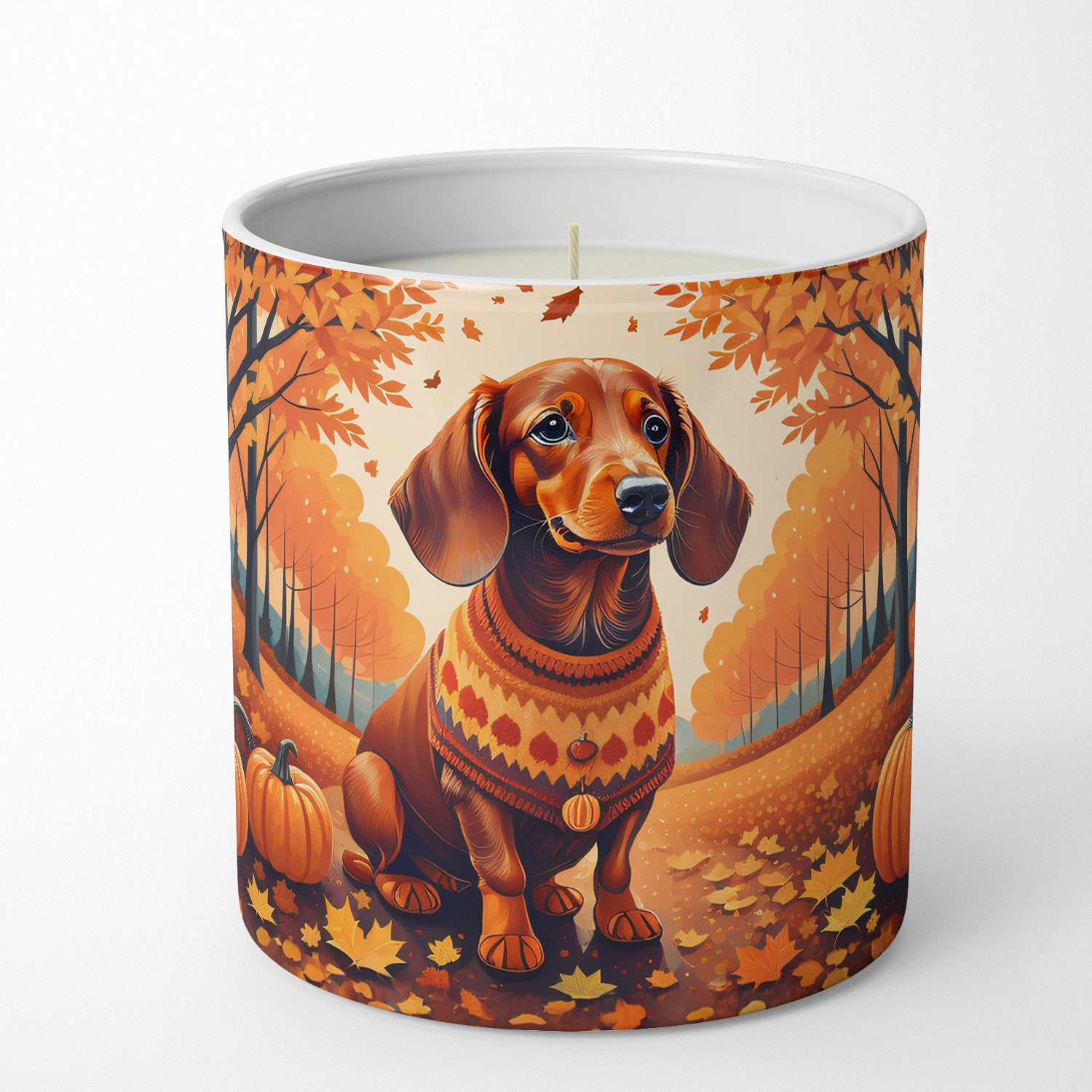 Buy this Dachshund Fall Decorative Soy Candle