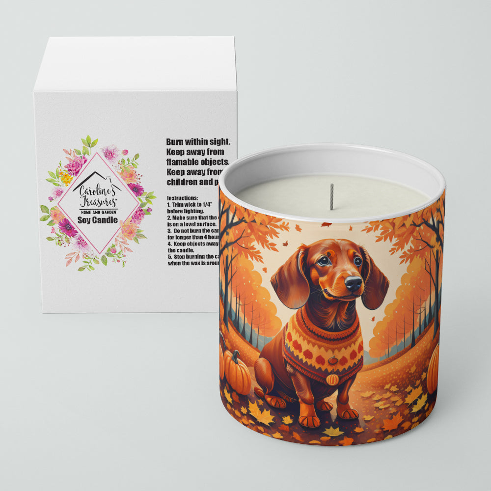 Dachshund Fall Decorative Soy Candle  the-store.com.