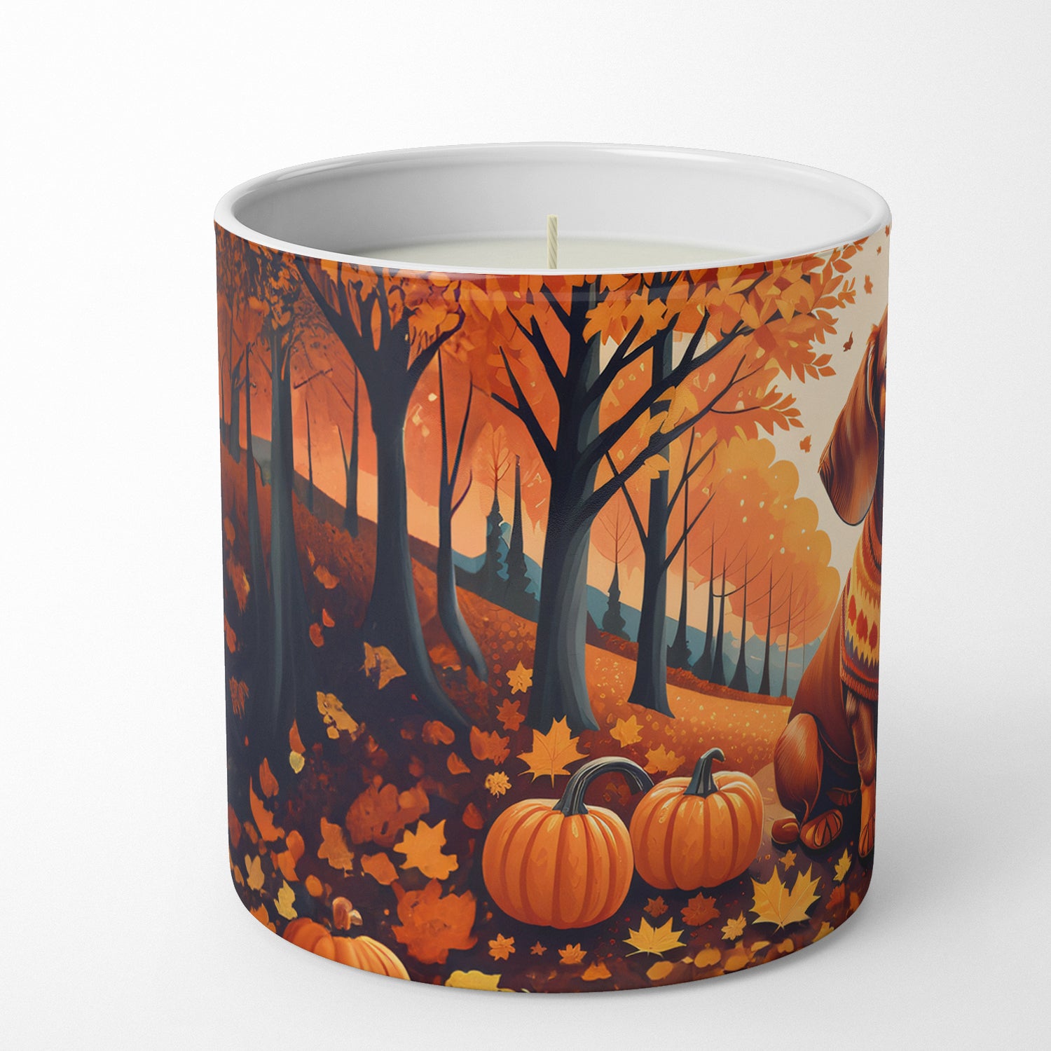 Dachshund Fall Decorative Soy Candle  the-store.com.