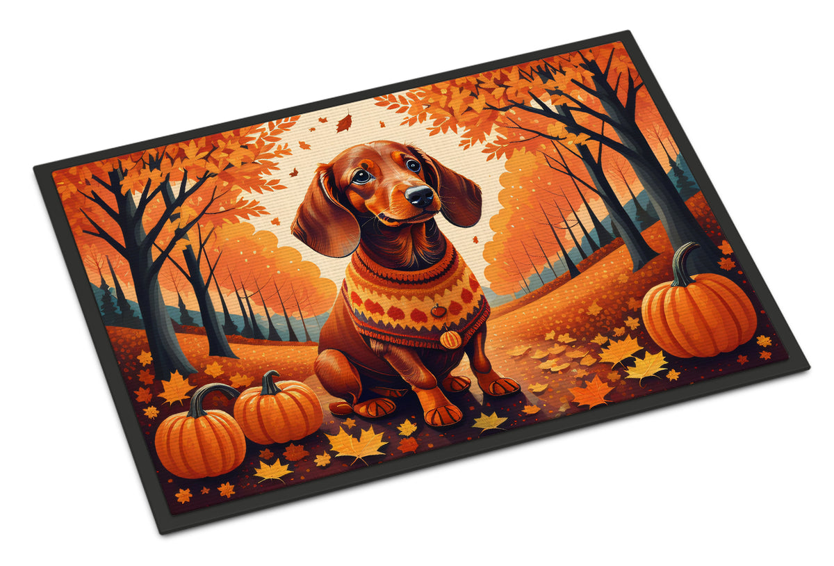 Buy this Dachshund Fall Indoor or Outdoor Mat 24x36