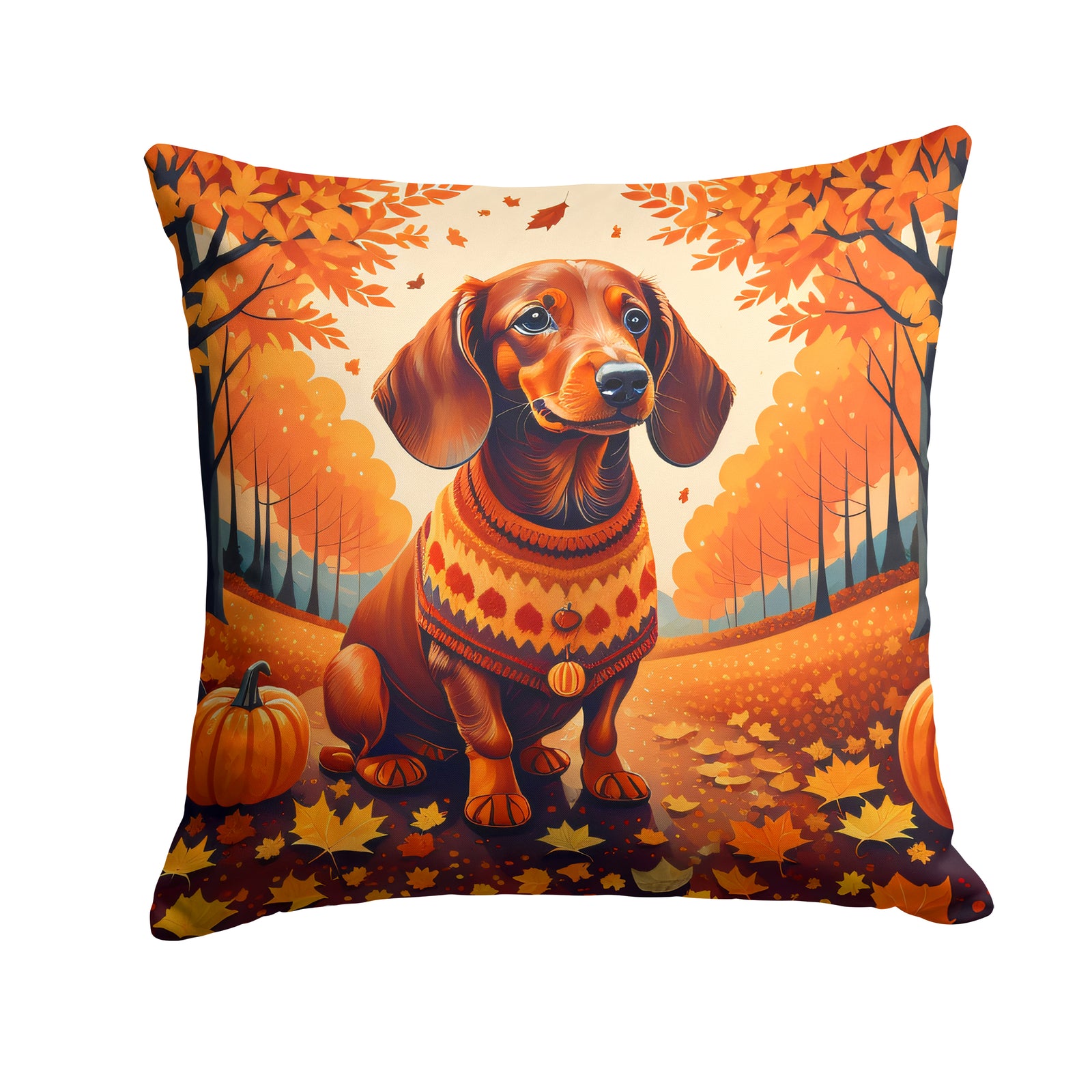 Buy this Dachshund Fall Fabric Decorative Pillow