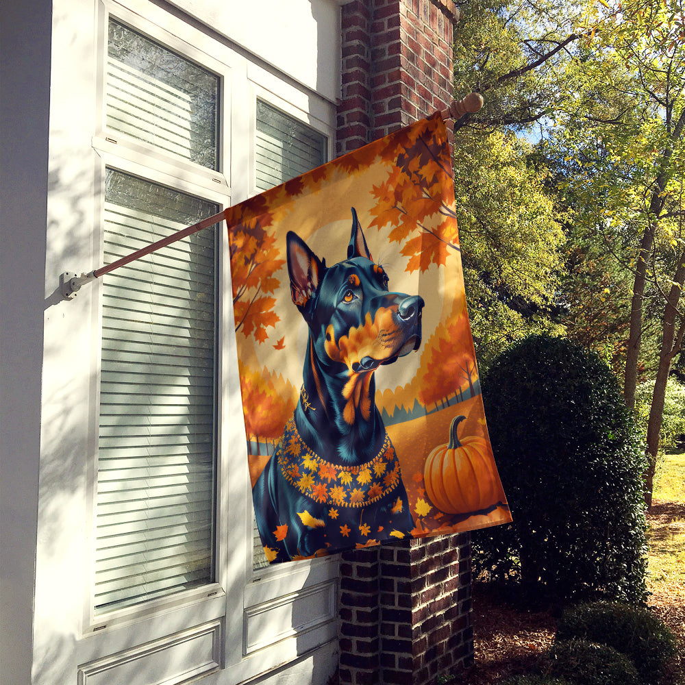 Buy this Doberman Pinscher Fall House Flag