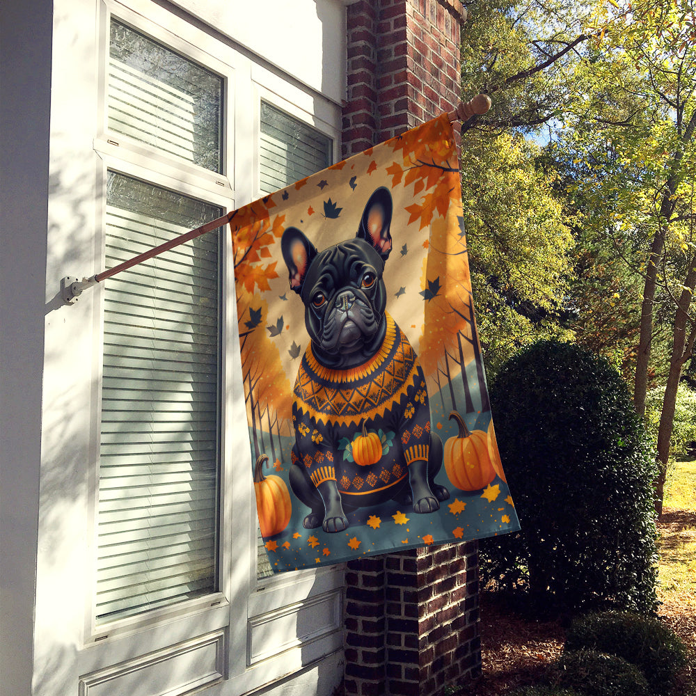 Buy this Black French Bulldog Fall House Flag