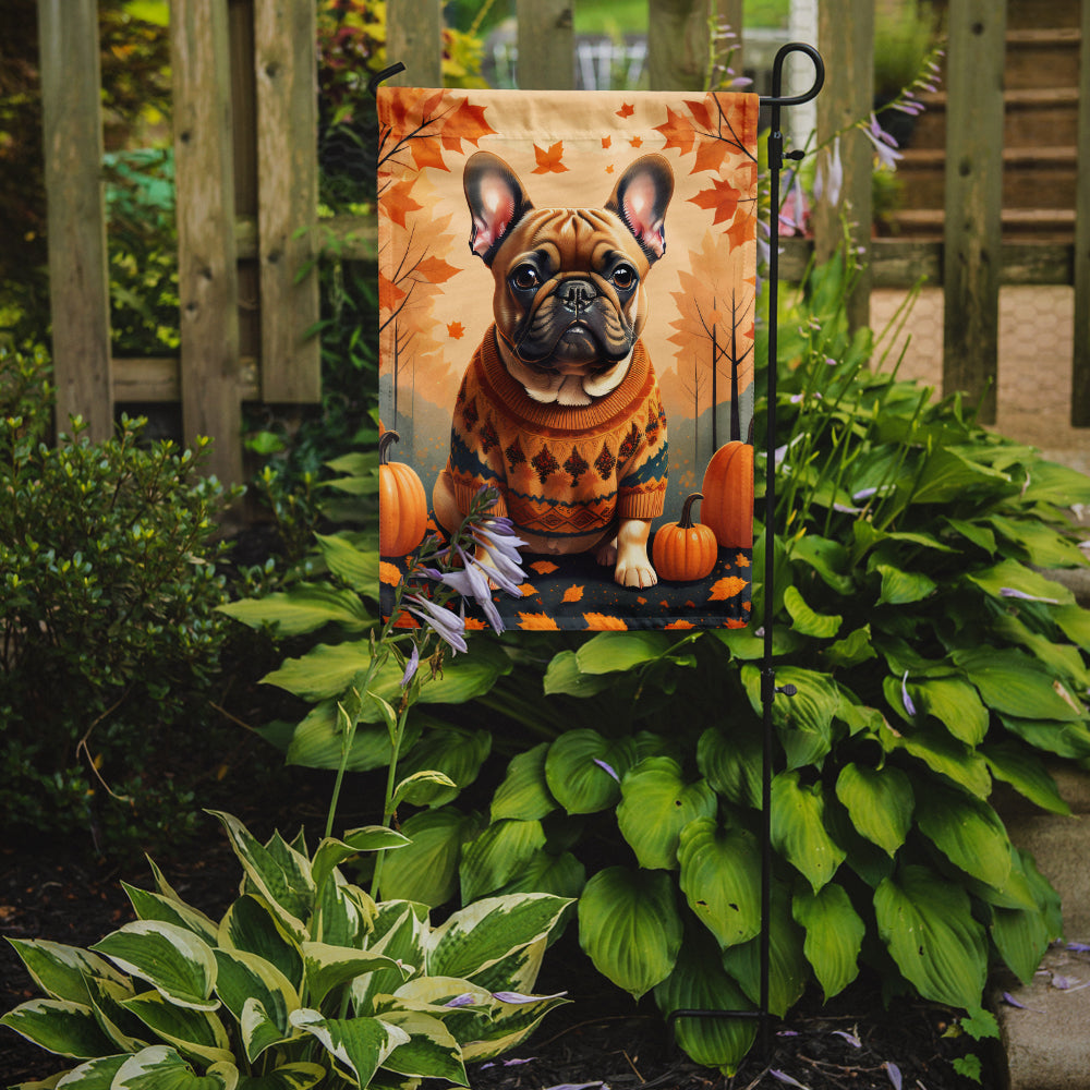 Fawn French Bulldog Fall Garden Flag  the-store.com.