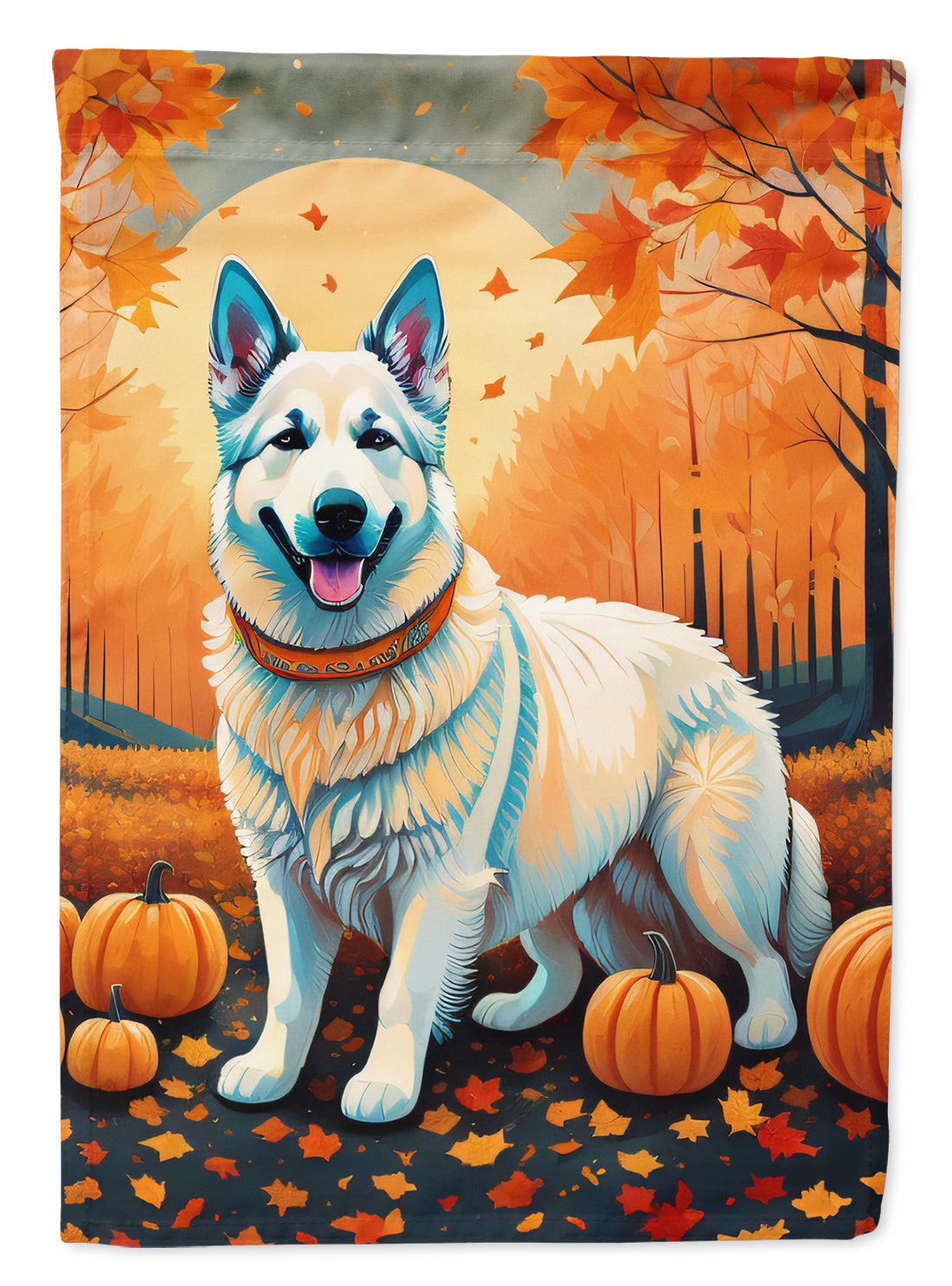 Buy this White German Shepherd Fall House Flag