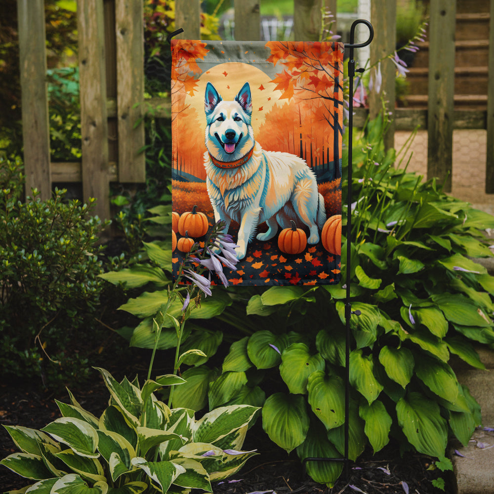 Buy this White German Shepherd Fall Garden Flag