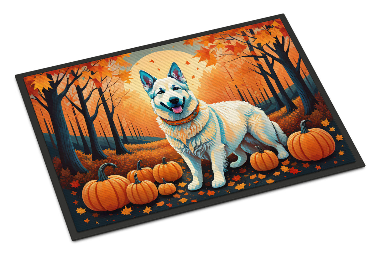 Buy this White German Shepherd Fall Indoor or Outdoor Mat 24x36