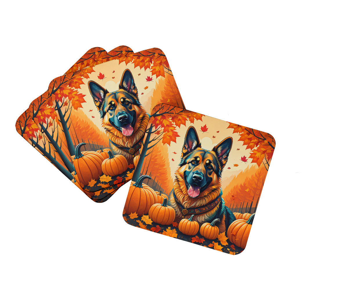 Buy this German Shepherd Fall Foam Coaster Set of 4