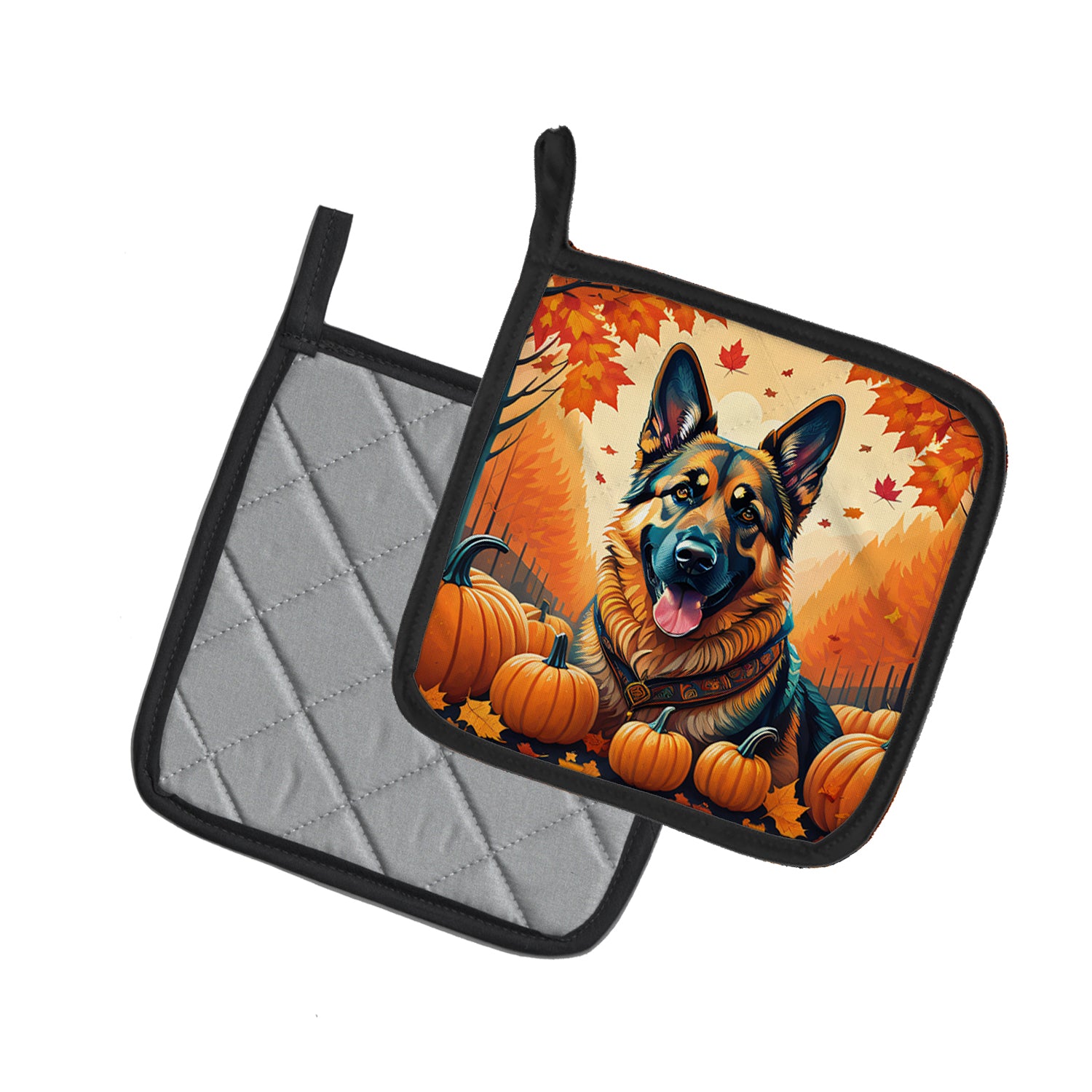 Buy this German Shepherd Fall Pair of Pot Holders