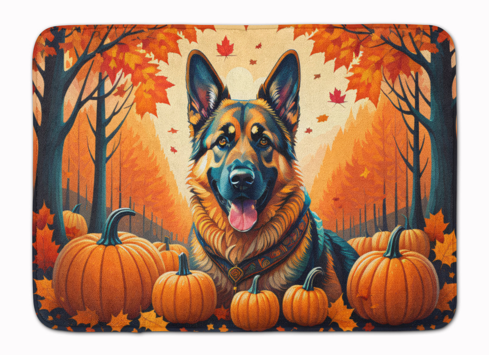 Buy this German Shepherd Fall Memory Foam Kitchen Mat