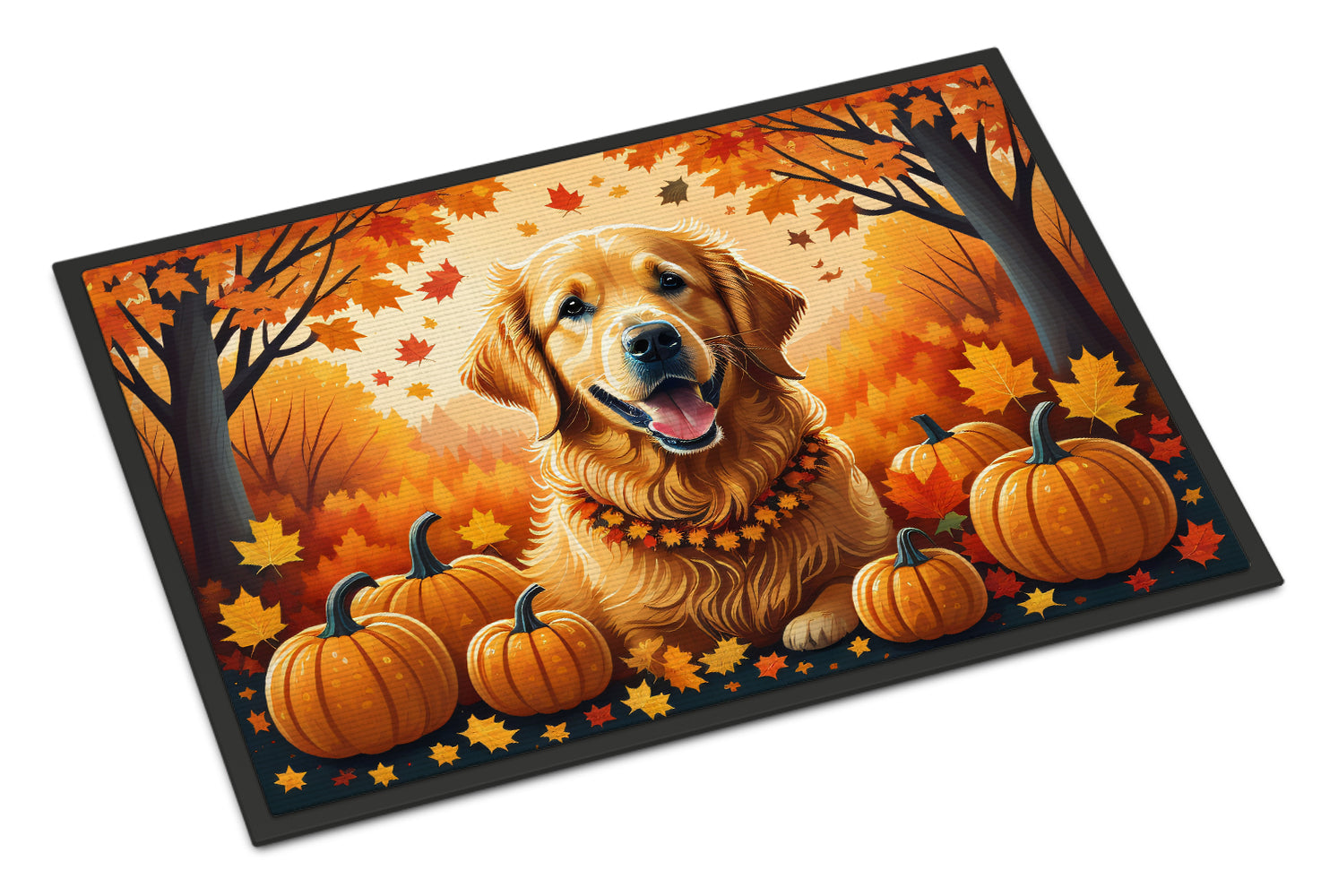 Buy this Golden Retriever Fall Indoor or Outdoor Mat 24x36