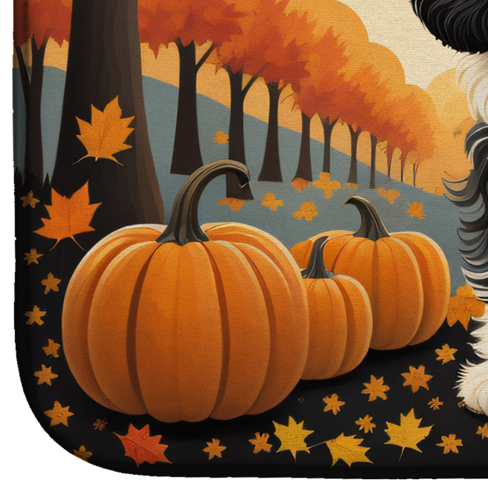 Havanese Fall Dish Drying Mat