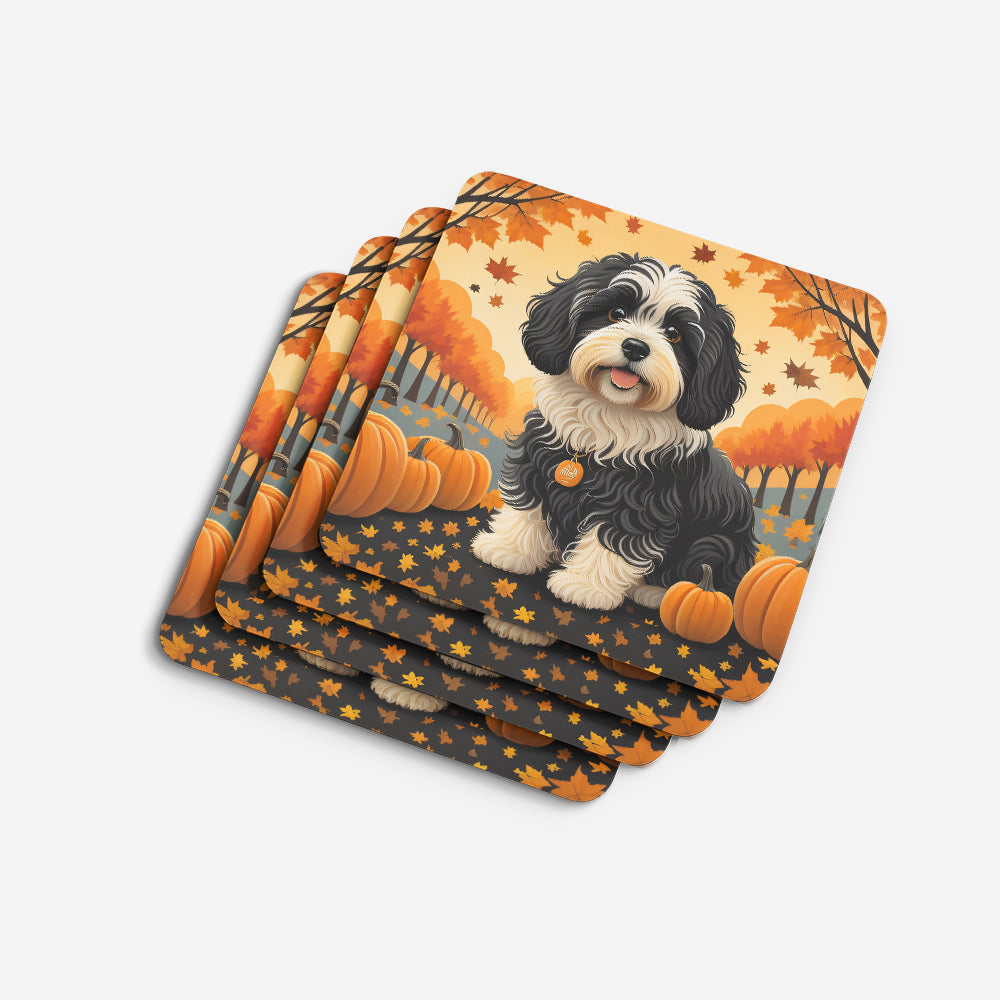 Havanese Fall Foam Coaster Set of 4