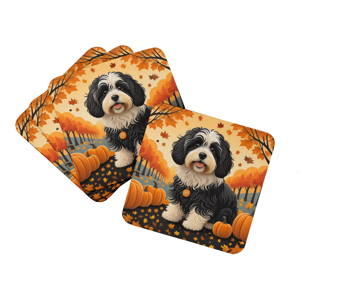 Buy this Havanese Fall Foam Coaster Set of 4