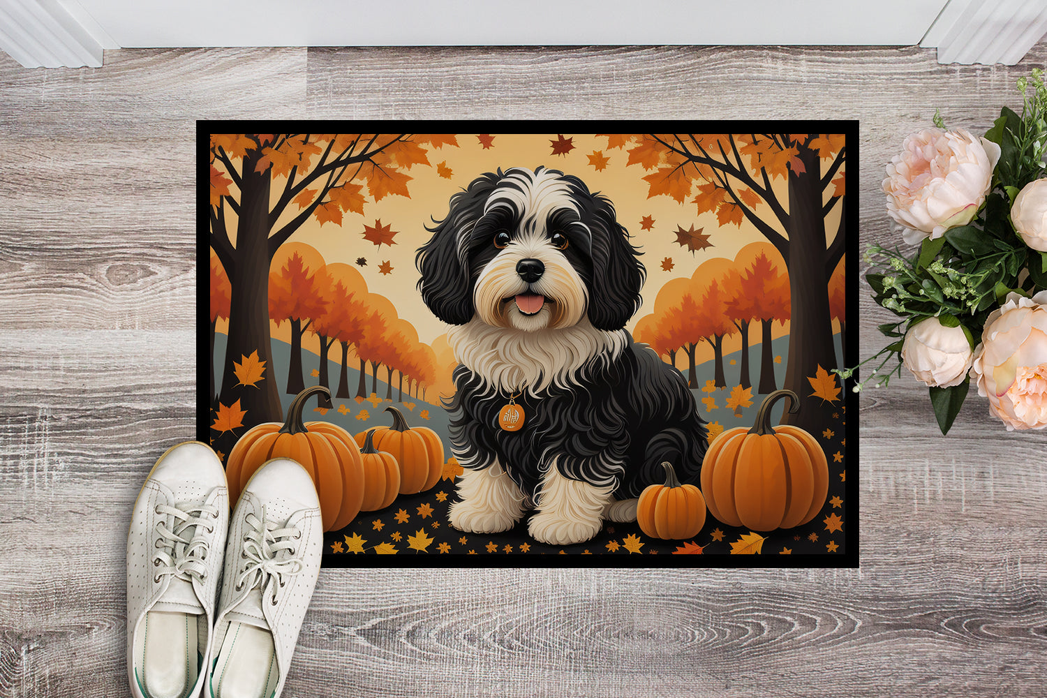 Havanese Fall Indoor or Outdoor Mat 24x36  the-store.com.