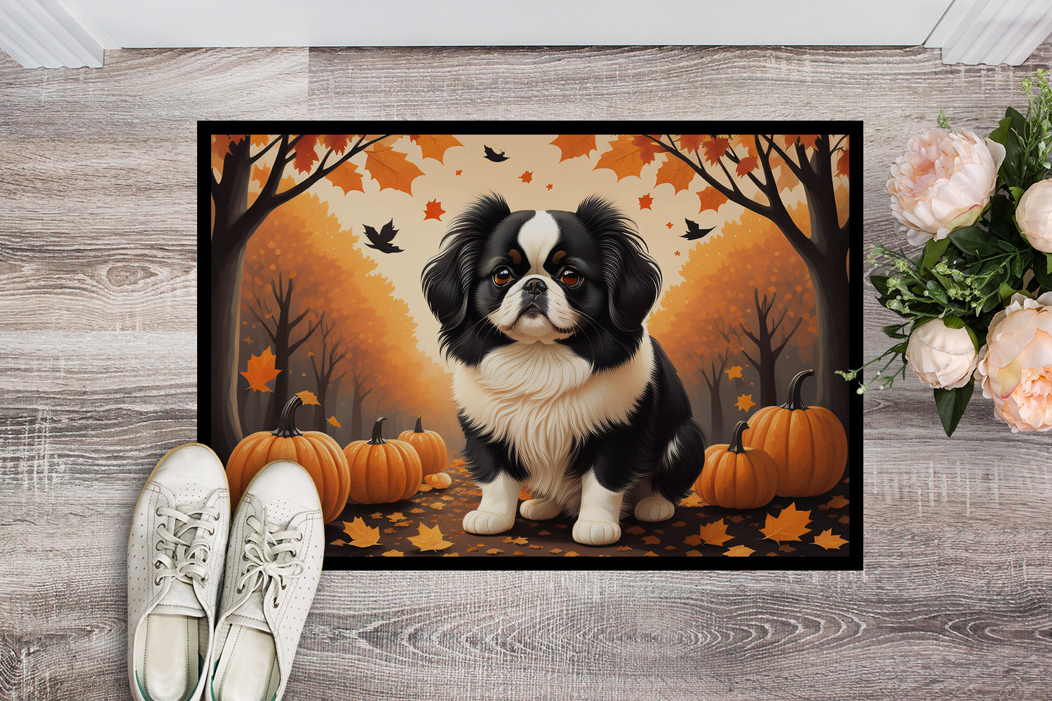 Japanese Chin Fall Doormat 18x27  the-store.com.