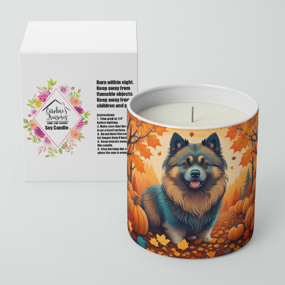 Buy this Keeshond Fall Decorative Soy Candle