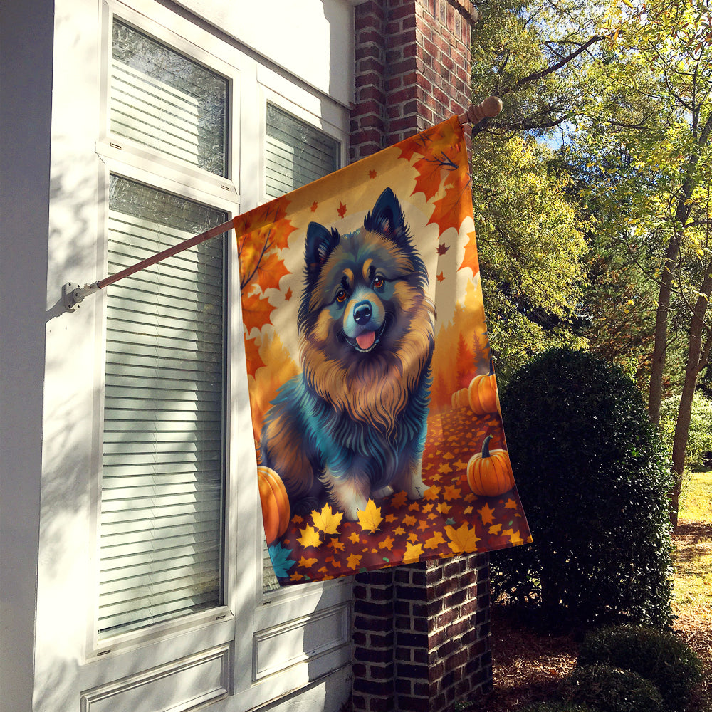 Keeshond Fall House Flag