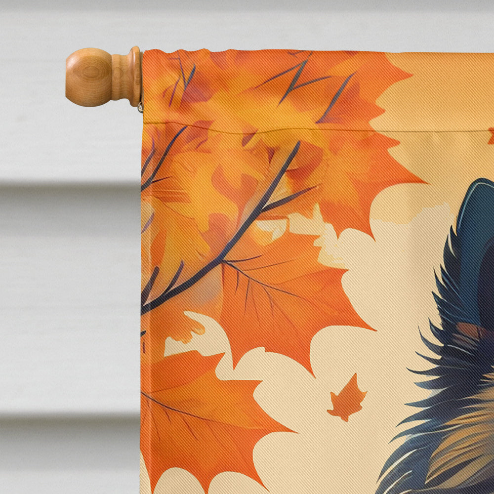 Keeshond Fall House Flag