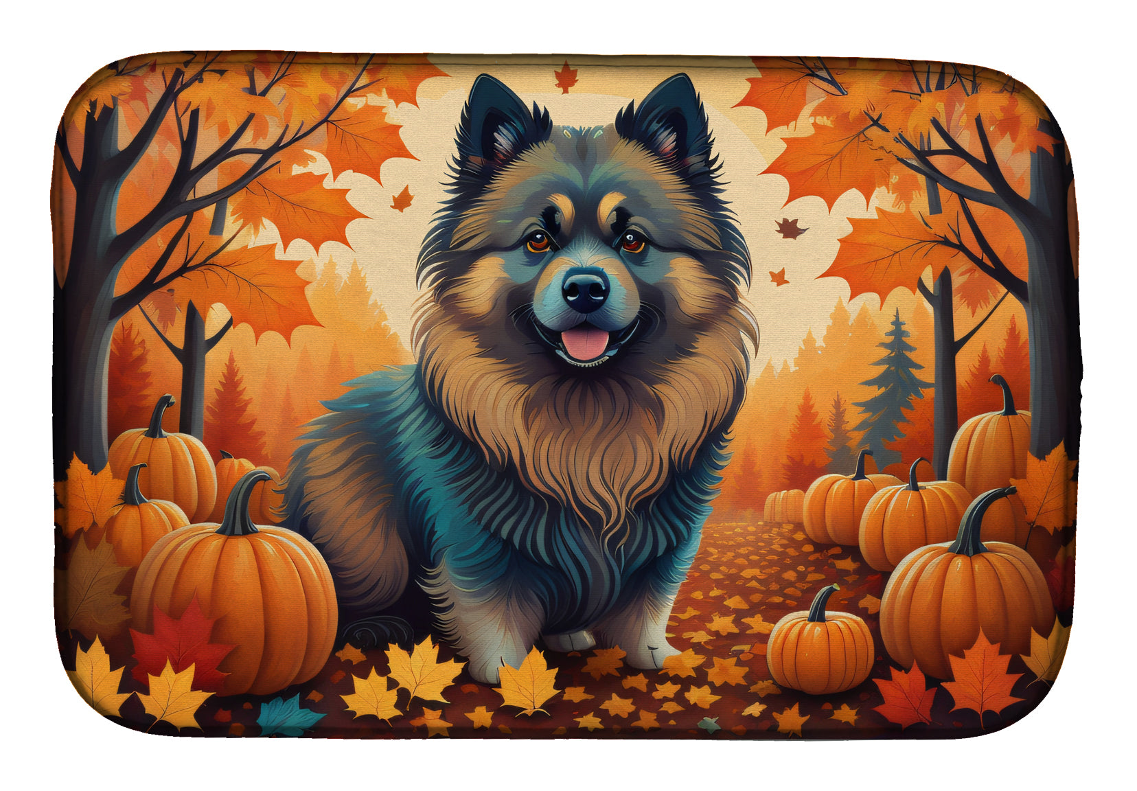 Buy this Keeshond Fall Dish Drying Mat