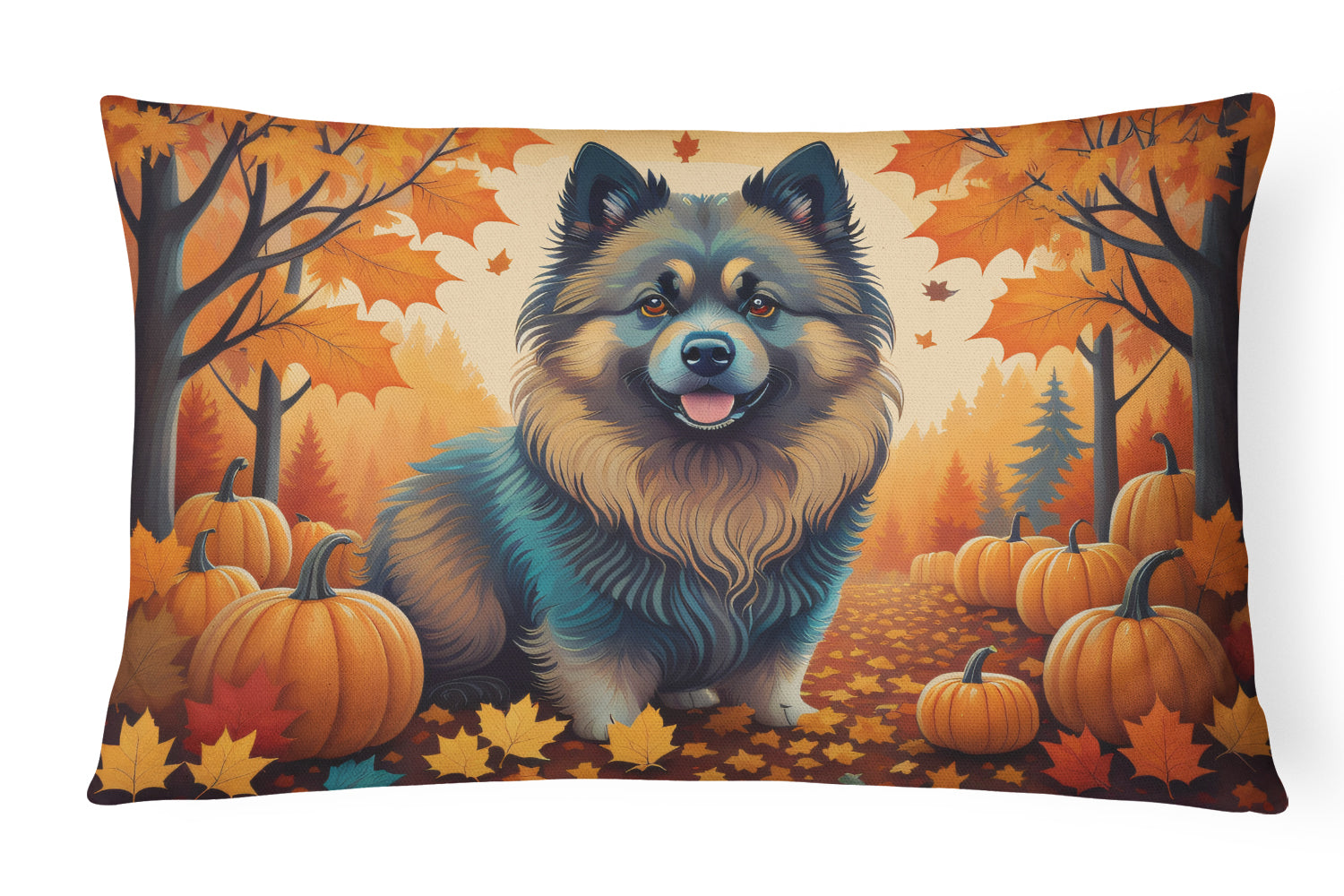 Buy this Keeshond Fall Fabric Decorative Pillow