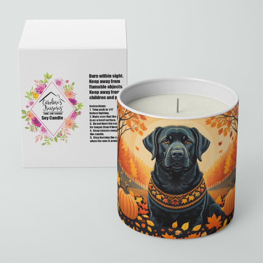 Black Labrador Retriever Fall Decorative Soy Candle  the-store.com.
