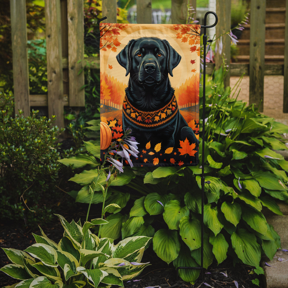 Black Labrador Retriever Fall Garden Flag  the-store.com.