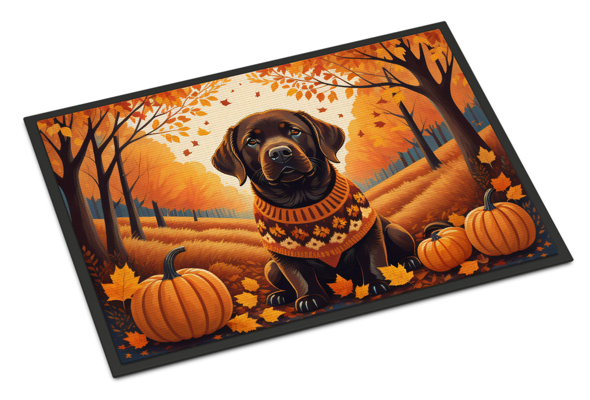 Buy this Chocolate Labrador Retriever Fall Doormat 18x27