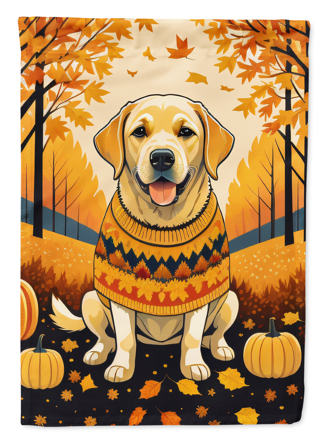 Buy this Yellow Labrador Retriever Fall House Flag