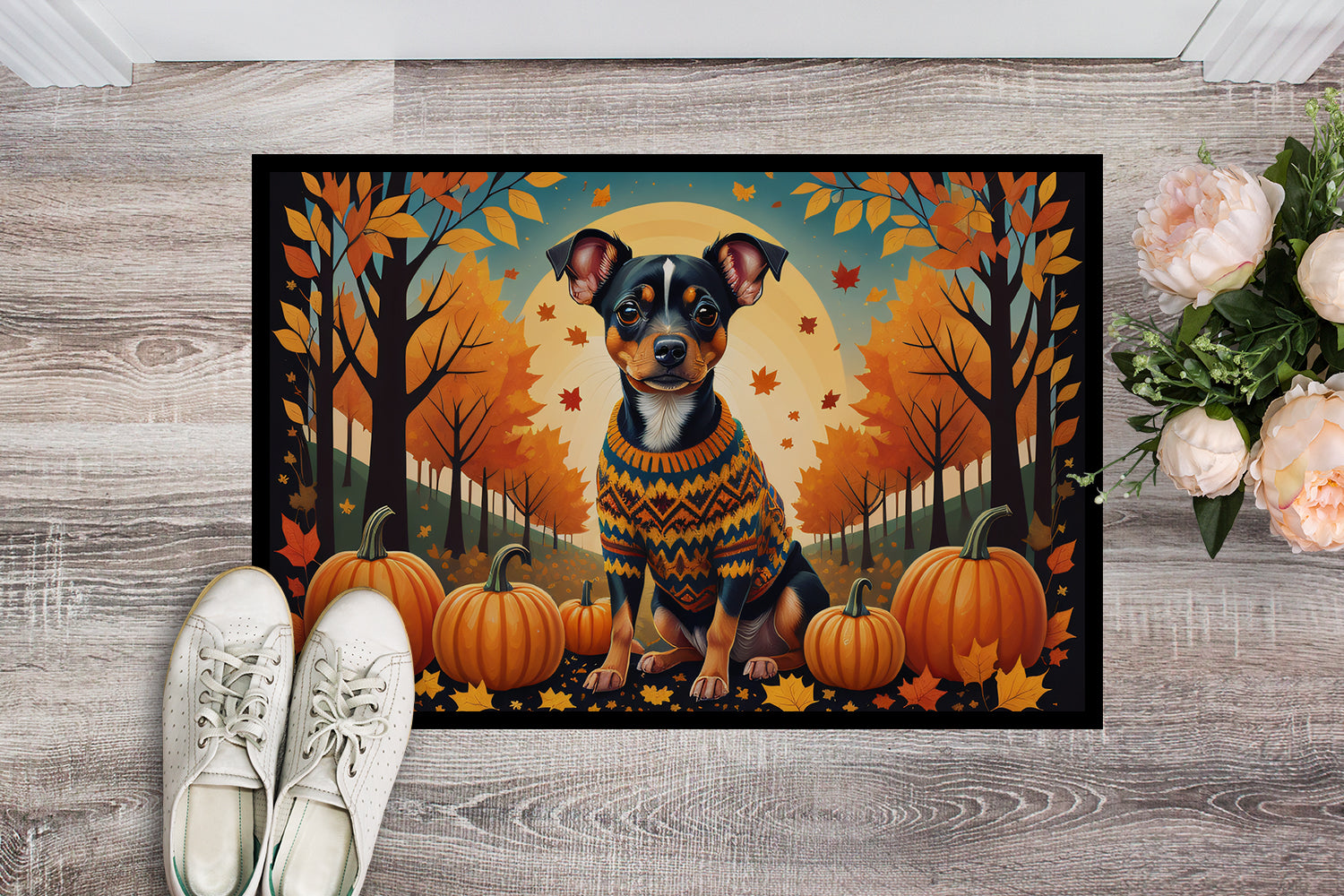 Buy this Miniature Pinscher Fall Indoor or Outdoor Mat 24x36