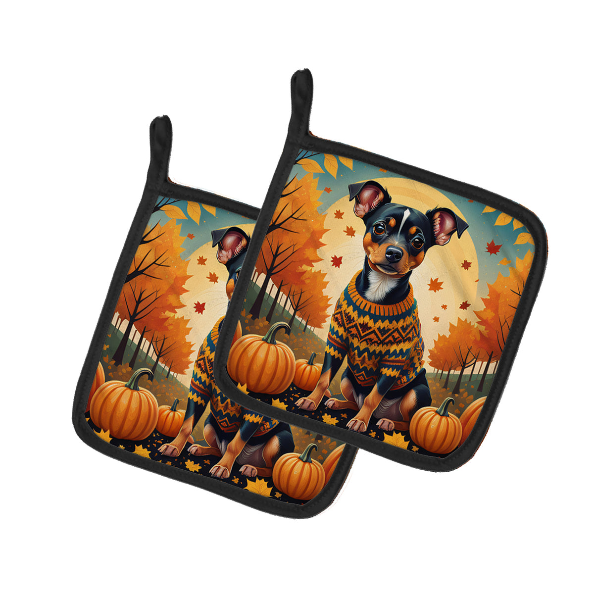 Buy this Miniature Pinscher Fall Pair of Pot Holders