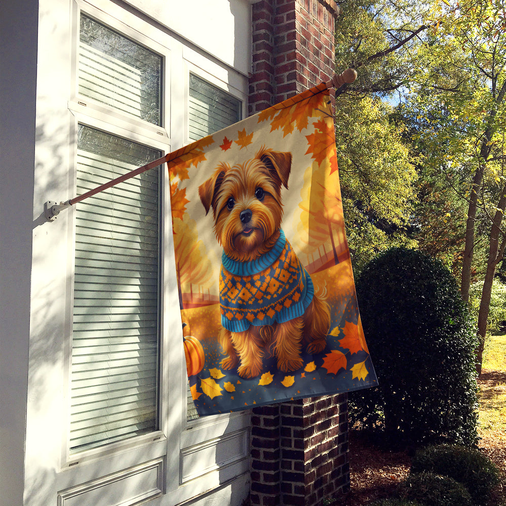 Norfolk Terrier Fall House Flag  the-store.com.