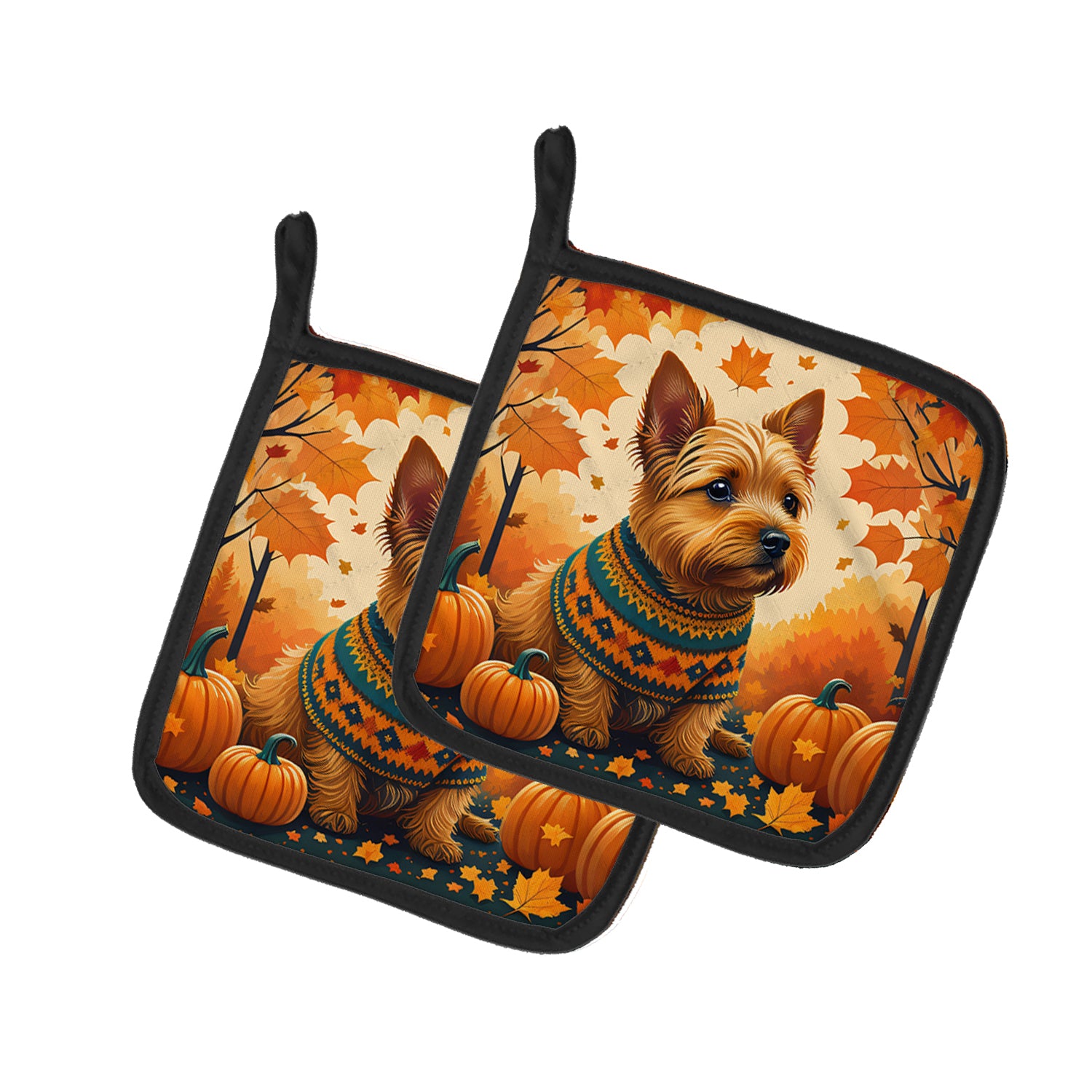 Buy this Norwich Terrier Fall Pair of Pot Holders