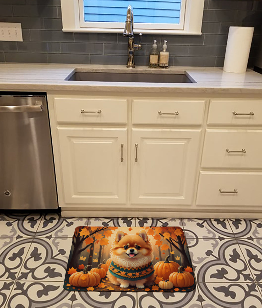 Pomeranian Fall Memory Foam Kitchen Mat  the-store.com.